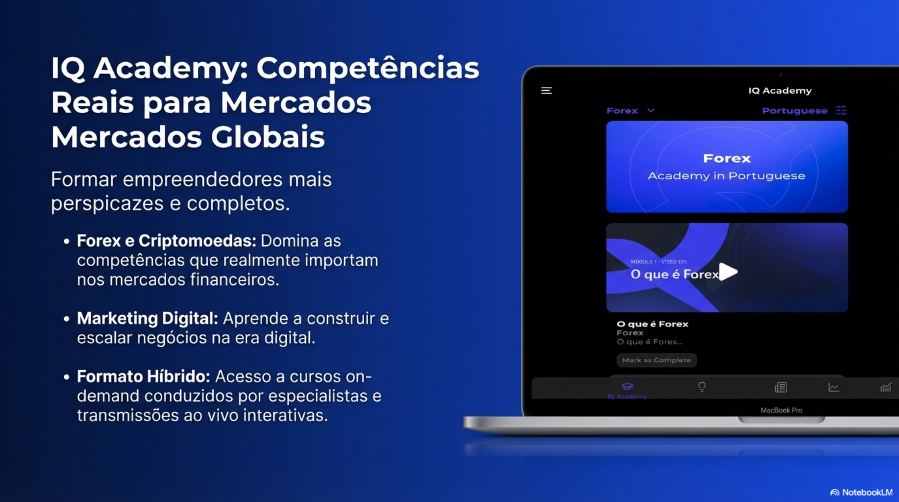 IQ Academy Interface